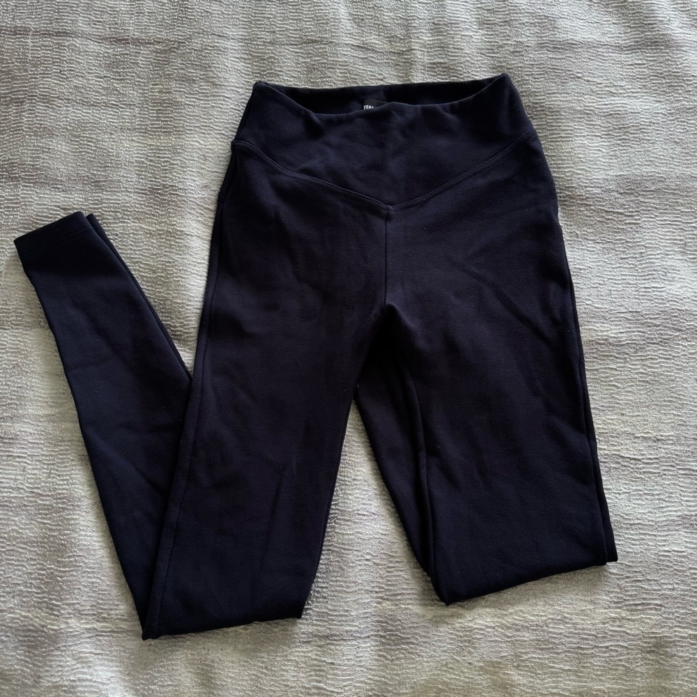 Calzedonia 2Pcs leggings, Size S, Navy Blue High-Waisted and Grey Floral